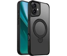 Telforceone Etteri Matt Mag Ring Apple iPhone 16 Plus 6,7" dėklas telefonui juodos spalvos