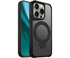 Telforceone Etteri Matt Mag Ring Apple iPhone 15 Pro 6,1" dėklas telefonui juodos spalvos