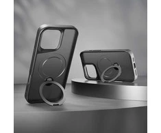 Telforceone Etteri Matt Mag Ring Apple iPhone 16 Plus 6,7" dėklas telefonui juodos spalvos