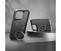 Telforceone Etteri Matt Mag Ring Apple iPhone 12 / 12 Pro 6,1" dėklas telefonui juodos spalvos