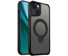 Telforceone Etteri Matt Mag Ring Apple iPhone 13 6,1" dėklas telefonui juodos spalvos