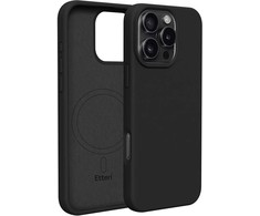 Telforceone Etteri Silicone Mag dėklas Apple iPhone 16 Pro Max 6,9" juodos spalvos