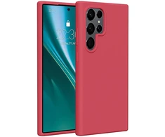 Etteri silikoninis dėklas Samsung Galaxy S25 Ultra aviečių spalvos