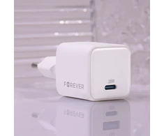 Telforceone Forever TC-08-20C GaN PD QC charger 1x USB-C 20W baltos spalvos