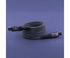 Telforceone Maxlife MXUC-11 magnetinis laidas USB-C - USB-C 1,0 m 100W juodas nailonas