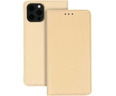 Telone Smart Book MAGNET dėklas skirtas Apple iPhone 13 Pro MAX aukso spalvos