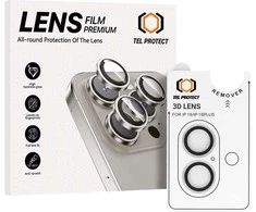 Tempered glass Tel Protect 3D kameros apsauga skirta Apple iPhone 17 transparent (lens 2 pieces)