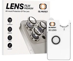 Tempered glass Tel Protect 3D kameros apsauga skirta Apple iPhone 17 Air transparent (lens 1 piece)