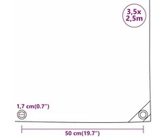 Tentas, juodos spalvos, 3,5x2,5m, 650g/m²