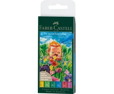 Faber-Castell – Indijos rašalas Pitt Artist Pen B Spring (6 vnt) (167177)