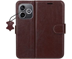 TFO Išmanusis „Luxe“ odinis dėklas, skirtas Honor 600 Lite, rudas