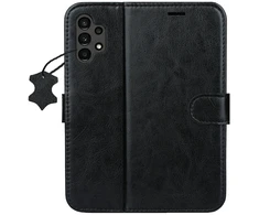 TFO Išmanusis „Luxe“ odinis dėklas, skirtas Samsung Galaxy A13 4G, juodas