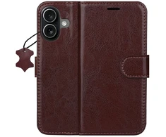 TFO Išmanusis „Luxe“ odinis dėklas, skirtas iPhone 17 6,3" rudas