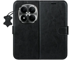 TFO Išmanusis „Luxe“ odinis dėklas, skirtas Xiaomi Redmi Note 15 Pro Plus 5G, juodas
