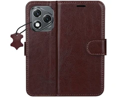TFO Išmanusis „Luxe“ odinis dėklas, skirtas Honor 400 Lite, rudas