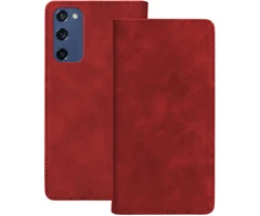 TFO Išmanusis Suede dėklas, skirtas Samsung Galaxy S20 FE / S20 Lite / S20 FE 5G, raudonas