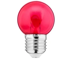 Thorgeon Lemputė LED E27, 230V, 1W, G45, 10lm, raudona, FILAMENT U, PC skaidri
