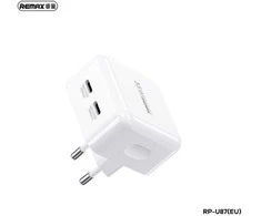 Sieninis įkroviklis REMAX RP-U87 35W PD+QC GaN 2×USB-C, greitas