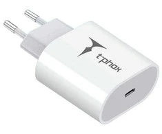 Tinklo įkroviklis T-PHOX ISPEED 20W baltos spalvos (EU PLUG)