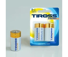 TIROSS ŠARMINĖS BATERIJOS LR20 2vnt.
