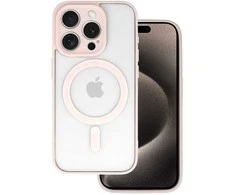 Topt Acrylic Color Magsafe dėklas skirtas Apple iPhone 16 Pro Max rožinės spalvos