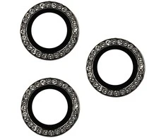 Toptel Topt Apsauginis stiklas HARD DIAMOND skirtas kamerai (LENS) skirtas Apple iPhone 17 Pro/17 Pro Max juodas (objektyvui 3 vnt)