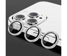 Toptel Topt Apsauginis stiklas HARD DIAMOND skirtas kamerai (lešiui) Apple iPhone 15 Pro/15 Pro Max sidabrinis (3 vnt)