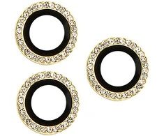 Toptel Topt Apsauginis stiklas HARD DIAMOND skirtas kamerai (LENS) skirtas Apple iPhone 17 Pro/17 Pro Max auksinis (objektyvui 3 vnt)