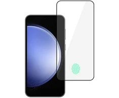 Topt Apsauginis stiklas HARD Full Glue 5D skirtas Samsung Galaxy S23 Juodas (with fingerprint unlock)