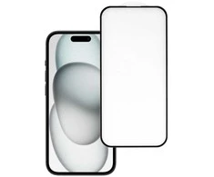 Topt Apsauginis stiklas HARD Full Glue 5D skirtas Apple iPhone 15 Plus Juodas