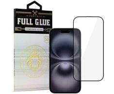Topt Apsauginis stiklas HARD Full Glue 5D skirtas Apple iPhone 16 Plus Juodas