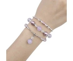 Toptel Topt Apyrankė skirta Apple Watch 38/40/41 design 4 sidabro ir violetinės spalvos