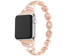 Dirželis-apyrankė skirta Apple Watch laikrodžiams, Rožinio aukso spalvos
