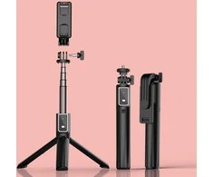 Toptel Topt Asmenukių lazda MINI – su atjungiamu bluetooth nuotoliniu valdymu ir trikoju – P40L juodos spalvos