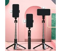 Toptel Topt Asmenukių lazda – su atjungiamu bluetooth nuotoliniu valdymu, tripod and LED light – P90D juodos spalvos