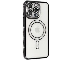 Topt Bling Magsafe dėklas skirtas Apple iPhone 12 Pro juodos spalvos