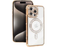 Toptel Topt Bling Magsafe Dėklas skirtas Apple iPhone 17 Pro Max aukso spalvos