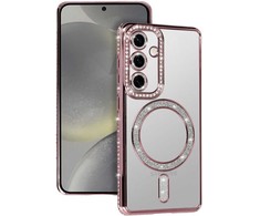 Toptel Topt Bling Magsafe dėklas skirtas Samsung Galaxy A56 5G rožinės spalvos