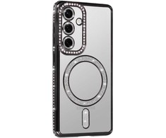 Topt Bling Magsafe dėklas skirtas Samsung Galaxy S25 juodos spalvos
