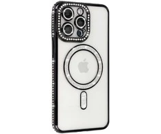 Topt Bling Magsafe Dėklas skirtas Samsung Galaxy A17 5G juodos spalvos