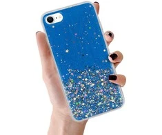 Topt Brilliant skaidrus dėklas skirtas Apple iPhone 7 / 8 / SE 2020/SE 2022 mėlynos spalvos