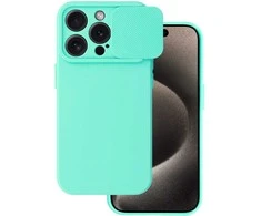 Topt Camshield Soft dėklas skirtas Apple iPhone 15 Pro mėtų spalvos