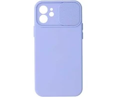Topt Camshield Soft dėklas skirtas Apple iPhone 12 Light violetinės spalvos