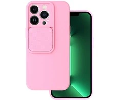 Topt Camshield Soft dėklas skirtas Apple iPhone 13 Pro Light rožinės spalvos