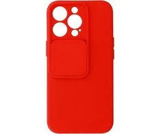 Topt Camshield Soft dėklas skirtas Apple iPhone 13 Pro Max Raudona