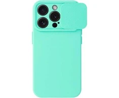 Topt Camshield Soft dėklas skirtas Apple iPhone 15 Pro mėtų spalvos