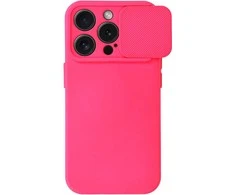 Topt Camshield Soft dėklas skirtas Apple iPhone 15 Pro Max rožinės spalvos