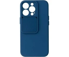 Topt Camshield Soft dėklas skirtas Apple iPhone 13 Pro Max mėlynos spalvos