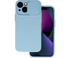 Topt Camshield Soft dėklas skirtas Apple iPhone 14 Pro Light mėlynos spalvos