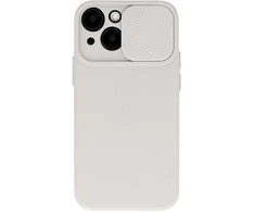 Topt Camshield Soft dėklas skirtas Apple iPhone 14 Plus rusvai gelsvas